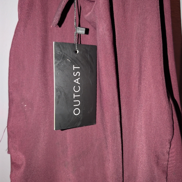 NWT Elegant Long Single Sleeve Maroon Dress - Picture 3 of 5